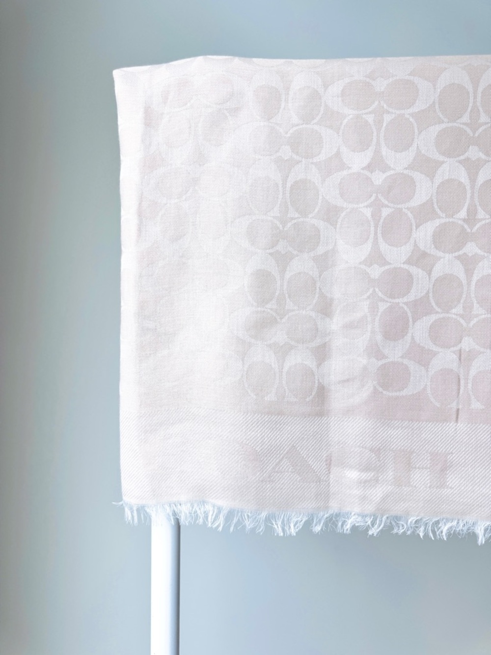 Coach Signature Jacquard Scarf- Blush Pink